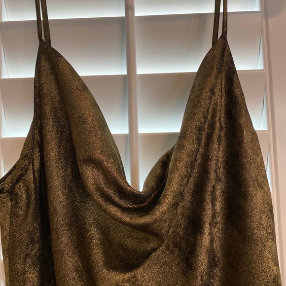 Satin cowl neck mini dress - Picture 1 of 4